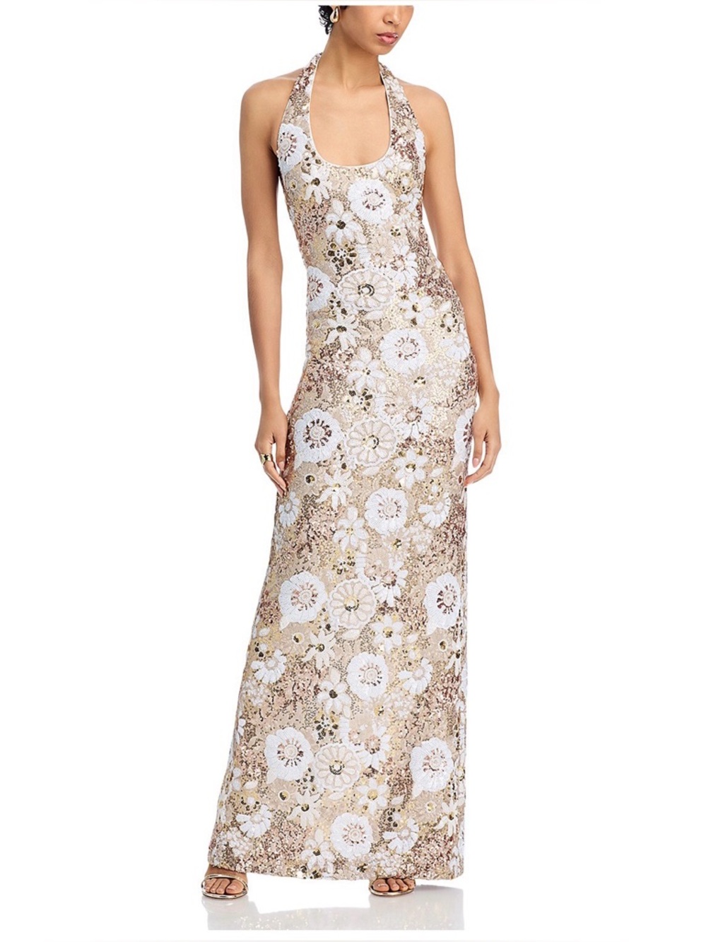 Ramy Brook - NWT Tiffany Halter Floral Sequin Maxi Dress
